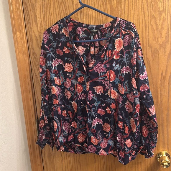 Lucky Brand Tops - Lucky brand long sleeve floral shirt size large